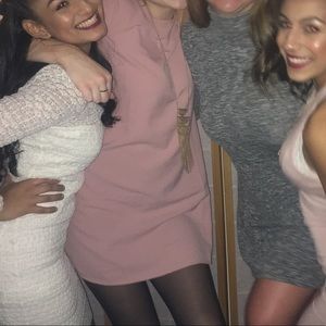 Pink short sleeve dress